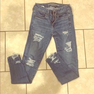 American Eagle distressed skinny jeans